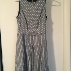 J Crew Chambray Chevron Stripe Dress
